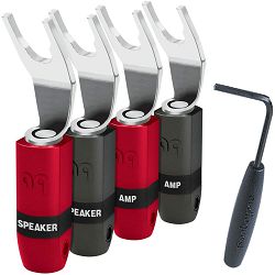 Banana konektor AUDIOQUEST SureGrip300 MultiSpade 4 kom