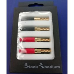 Banana konektor BLACK RHODIUM GOLD PLATED Z-PLUG 2+2