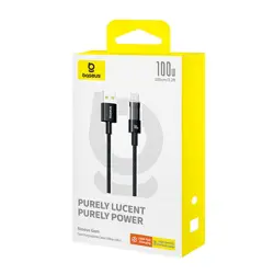 Baseus Gem USB A to USB C fast charging cable 1 m 100 W Black