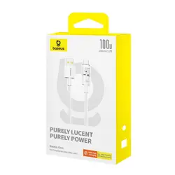 Baseus Gem USB A to USB C fast charging cable 1 m 100 W White