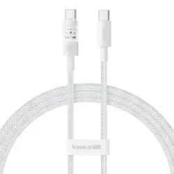 Baseus Gem USB C to USB C fast charging cable 1 m 100 W White