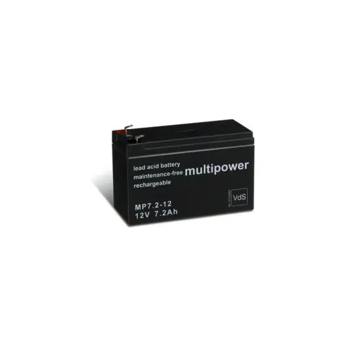 Baterija akumulatorska MULTIPOWER, 12V, 7.2Ah, F6.3, 151x65x94 mm