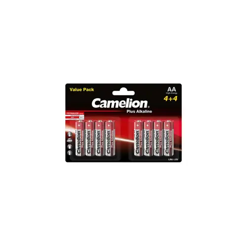 Baterija alkalna 1,5V AA, blister 4+4 kom, Camelion