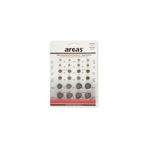 Baterija alkalna - set od 24 kom, alkalne +litijeve Arcas