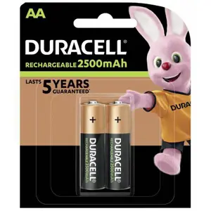 Baterija DURACELL AA 2500 mAh, punjiva, 2 kom