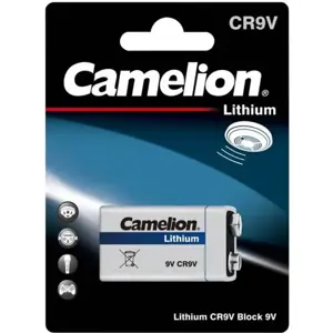Baterija litijeva 9 V 1200 mAh, Li-MnO2 CR9V, Camelion