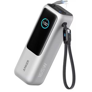 Baterija prijenosna ANKER (25 000 mAh, USB-C, 165W, srebrna)