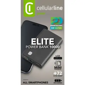 Baterija prijenosna CELLULARLINE Elite, 10000mAh, crna