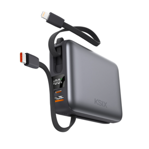 Baterija prijenosna KSIX 20 000 mAh, 22.5W ultra brzo punjenje,USB-C + lightning