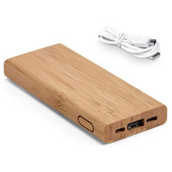 Prijenosna baterija KSIX MINI 5 000 mAh, micro USB, bamboo