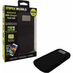 Prijenosna baterija POWERBANK MAXMOBILE 10000mAh, Dual USB, 2.1A crna