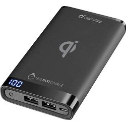Prijenosna baterija POWERBANK CELLULARLINE 8000 mAh wireless crna
