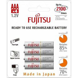Baterija punjiva AAA FUJITSU 750 mAh HR-4UTCEU (4B)