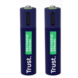 Baterija TRUST AAA, punjive, 500 mAh, USB-C, 2 komada