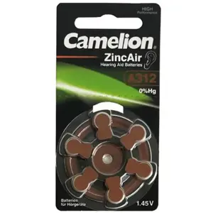 Baterija za slušni aparat CAMELION A312, bez žive, (PR41), 6 kom