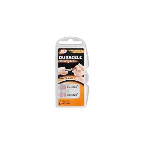 Baterija za slušni aparat, DA312, 6 kom, Duracell