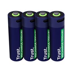 Baterije TRUST AA, punjive, 1700 mAh, USB-C, 4 kom