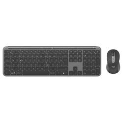 Bežični komplet tipkovnice i miša LOGITECH MK950 Slim Combo for Business (bežični, USB prijemnik, njemački raspored tipki)