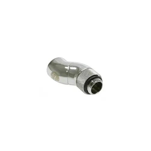 Adapter za zakretanje od 90 stupnjeva G1/4 ženski na G1/4 ženski BITPOWER (2x rotirajući, sjajna srebrna)