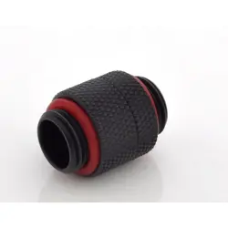 Bitspower Adapter straight G1/4 inch male to G1/4 inch male - rotatable, carbon black