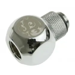 Bitspower Adapter T-Splitter G1/4 inch male to 2x G1/4 inch female thread - rotatable, TII, silver glossy