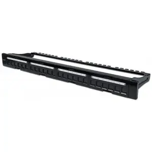 Blank Patch Panel, 24-Port, 1U, Black