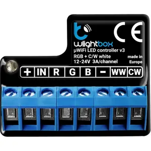 BLEBOX wLightBox v3 WiFi I/O Module 1x Input binary 1x RGBW/CCT LED output