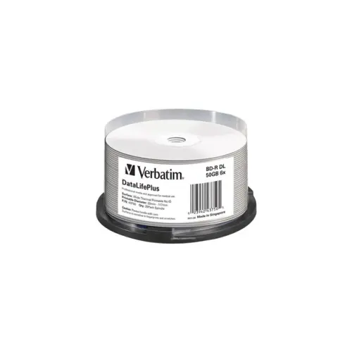 Blu-Ray Verbatim BD-RE DL 6× 50GB Wide White Thermal Printablni No ID, 25 kom. spindle (Double Layer)