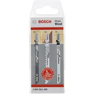Bosch 2 607 011 436 jigsaw/scroll saw/reciprocating saw blade Jigsaw blade 15 pc(s)