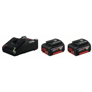 BOSCH. BATTERY 18V 4.0Ah 2pcs. +CHARGER GAL 18V-40