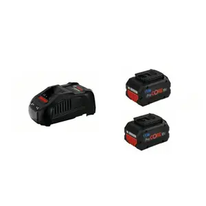 BOSCH. BATTERY 18V 5.5Ah PROCORE 2pcs. +CHARGER GAL 1880 CV