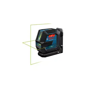 BOSCH. CROSS LINE LASER GLL 2-15 G GREEN +LB 10 HANDLE + BT 150 TRIPOD