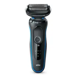 Braun 51-B1000s, Foil shaver, Black, Blue, Power, AC/Battery, Lithium-Ion (Li-Ion), 50 min