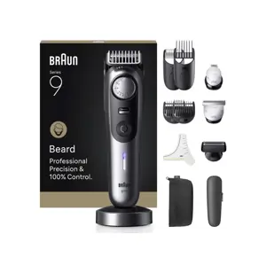 Braun BeardTrimmer 9 BT9560 Battery 52 2 cm Wet & Dry Black, Grey