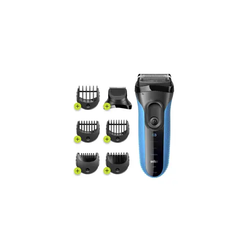 Braun Shaver with trimmer Series 3 Shave&Style 3010BT Operating time (max) 45 min Wet & Dry NiMH Black/Blue