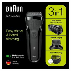 Brijač BRAUN 300BT (3u1) crni