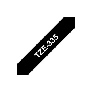 Brother TZE-335 label-making tape White on black TZ