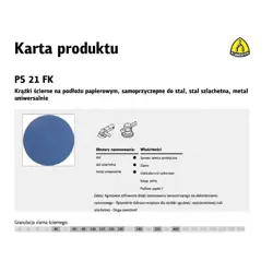 Brušeni disk KLINGSPOR PS21FK (125 mm, granulacija 40, pakiranje 50 komada)