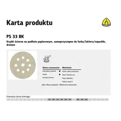 Brušna ploča KLINGSPOR PS33BK GLS38 (promjer 225mm, granulacija 150, pakiranje 50 komada)