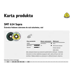 Brusni mop za nehrđajući čelik KLINGSPOR SMT624 SUPRA CONVEX (konveksan, 125 mm, P 80, 10 + 2 komada)