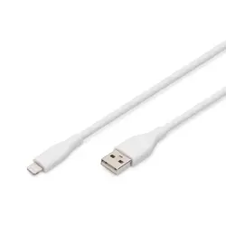 Cable Digitus Charging USB to Lightning 1m White