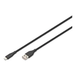 Cable Digitus Charging USB to Lightning 2m Black