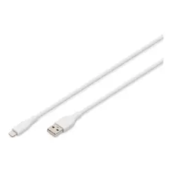 Cable Digitus Charging USB to Lightning 2m White