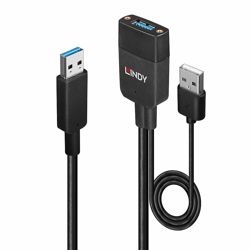 Hibridni USB kabel LINDY Cable Lindy Hybrid USB 3.2 Gen 2 Typ A 35m (crna)