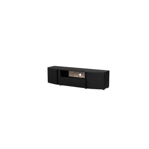 TV ormar CAMA MEBLE MICHELLE 178x35-47xH48 (crna, hrast viking)