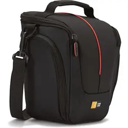 Case Logic | DCB-306 SLR Camera Bag | Black | * Designed to fit an SLR camera with standard zoom lens attached * Internal zippered pocket stores memory cards, filter or lens cloth * Side zippered pock