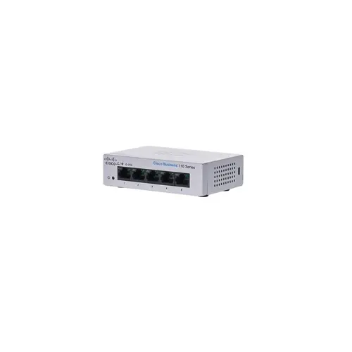 Mrežni prekidač CISCO CBS110 UNMANAGED 5-PORT GE/DESKTOP EXT PS (5-portni, neupravljani, za stolno računalo)