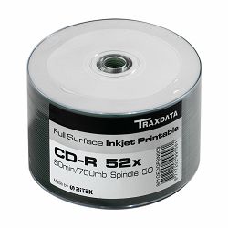 CD-R TRAXDATA CD-R80 SP50 FULL PRINT bijeli 1 kom