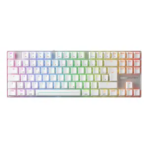 CHERRY MX 8.2 Pro TMR Wireless keyboard Gaming USB + RF Wireless + Bluetooth QWERTZ German Silver, White