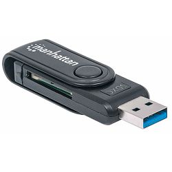 Čitač Kartica MANHATTAN USB 3.0 Mini Multi-Card Reader/Writer, SuperSpeed USB 3.0, External Card Reader & Writer, 24-in-1, Mobile